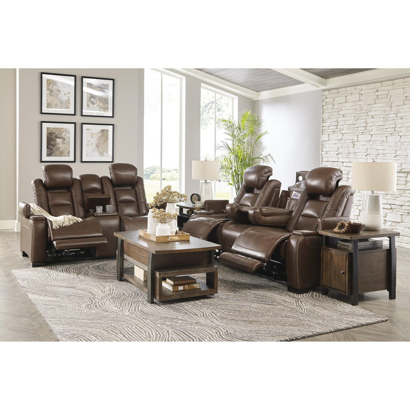 Signature Design by Ashley The Man-Den Power Reclining Leather Match Loveseat U8530618 IMAGE 13
