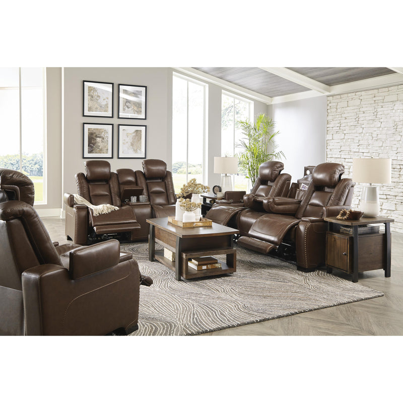 Signature Design by Ashley The Man-Den Power Reclining Leather Match Loveseat U8530618 IMAGE 16