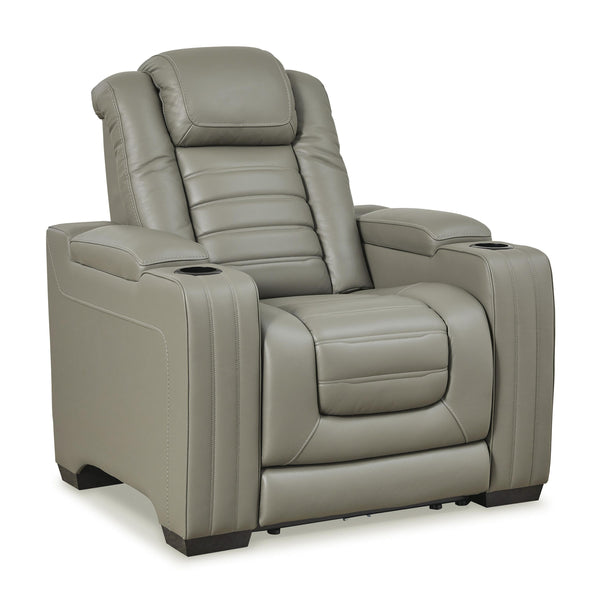 Signature Design by Ashley Backtrack Power Leather Match Recliner U2800513 IMAGE 1
