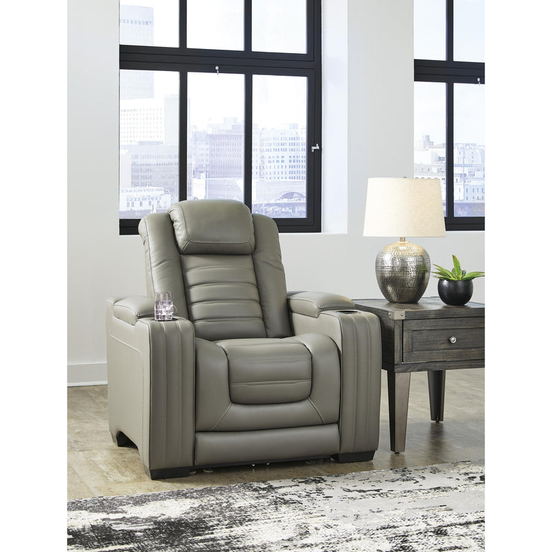 Signature Design by Ashley Backtrack Power Leather Match Recliner U2800513 IMAGE 6