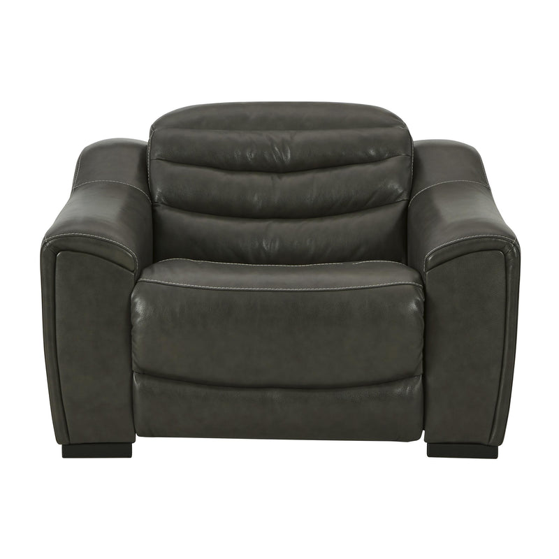 Signature Design by Ashley Center Line Power Leather Match Recliner U6340413 IMAGE 2