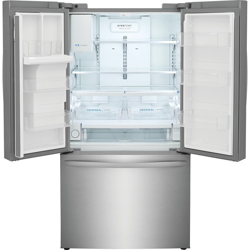 Frigidaire 36-inch, 27.8 cu. ft. French 3-Door Refrigerator with Dispenser FRFS2823AS IMAGE 2