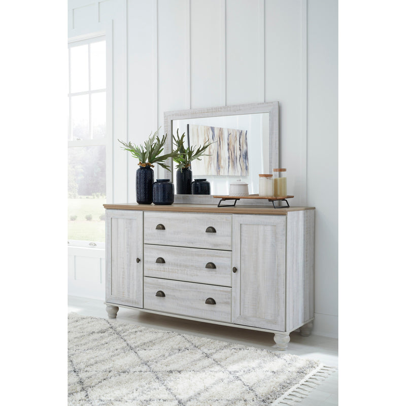 Signature Design by Ashley Haven Bay 3-Drawer Dresser with Mirror B1512-231/B1512-36 IMAGE 2