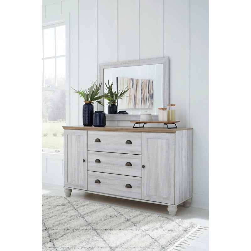 Signature Design by Ashley Haven Bay 3-Drawer Dresser with Mirror B1512-231/B1512-36 IMAGE 3