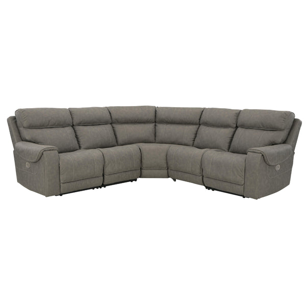 Signature Design by Ashley Starbot Power Reclining Leather Look 5 pc Sectional 2350158/2350131/2350177/2350146/2350162 IMAGE 1