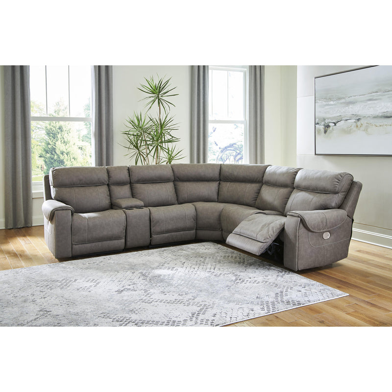 Signature Design by Ashley Starbot Power Reclining Leather Look 6 pc Sectional 2350158/2350157/2350131/2350177/2350146/2350162 IMAGE 3
