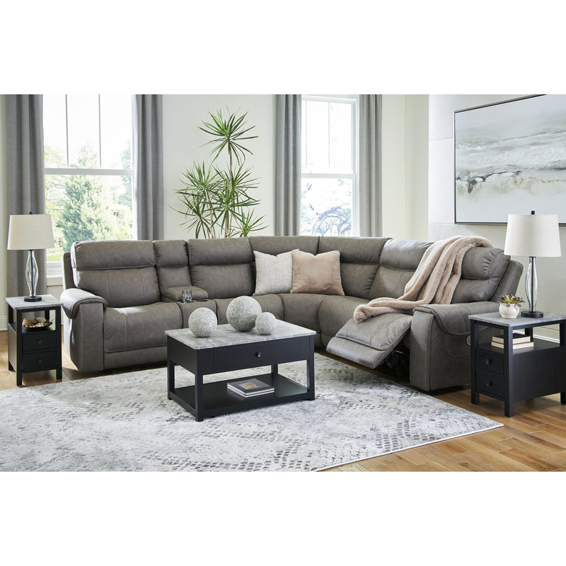 Signature Design by Ashley Starbot Power Reclining Leather Look 6 pc Sectional 2350158/2350157/2350131/2350177/2350146/2350162 IMAGE 5
