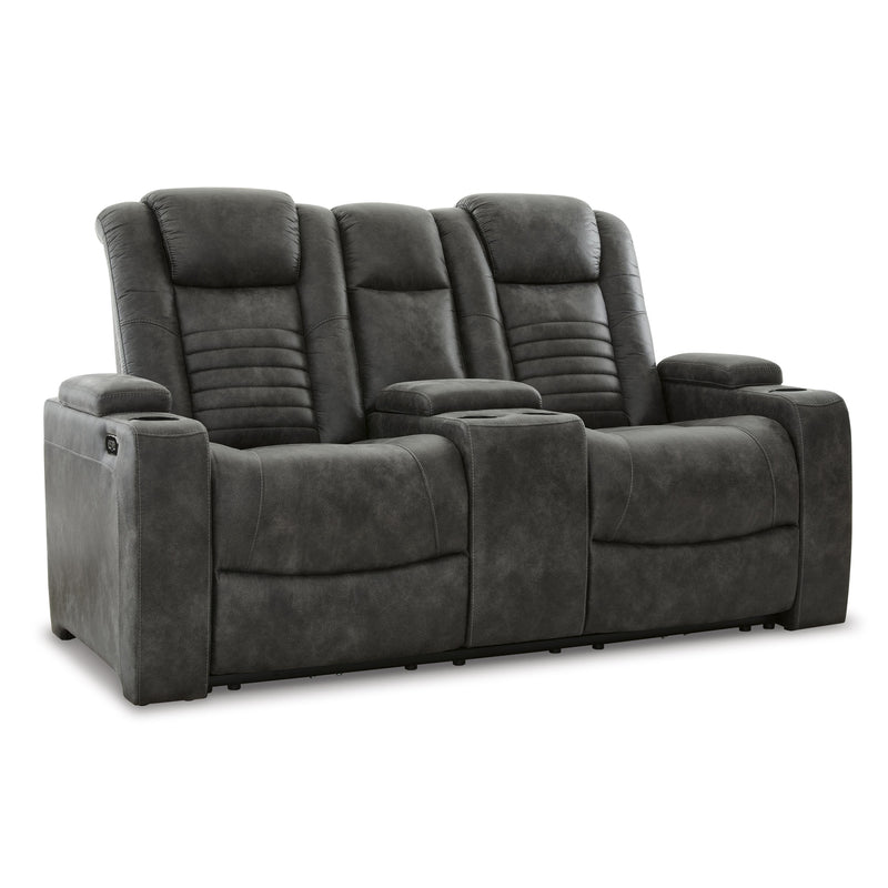 Signature Design by Ashley Soundcheck Power Reclining Leather Look Loveseat 3060618 IMAGE 1