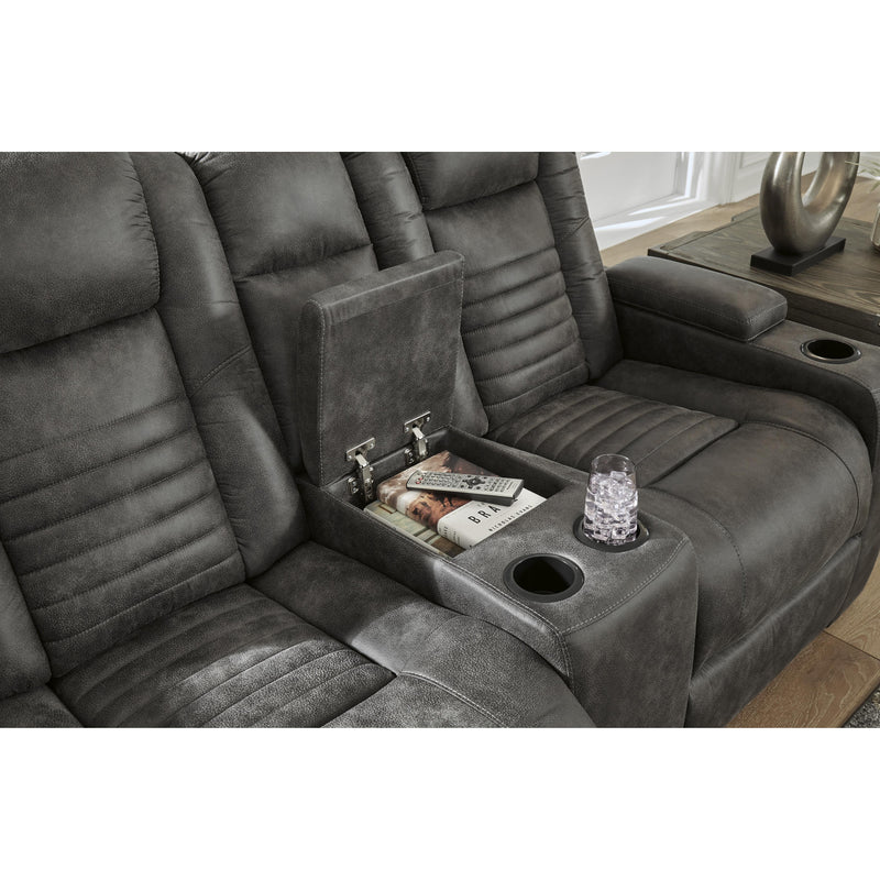 Signature Design by Ashley Soundcheck Power Reclining Leather Look Loveseat 3060618 IMAGE 8