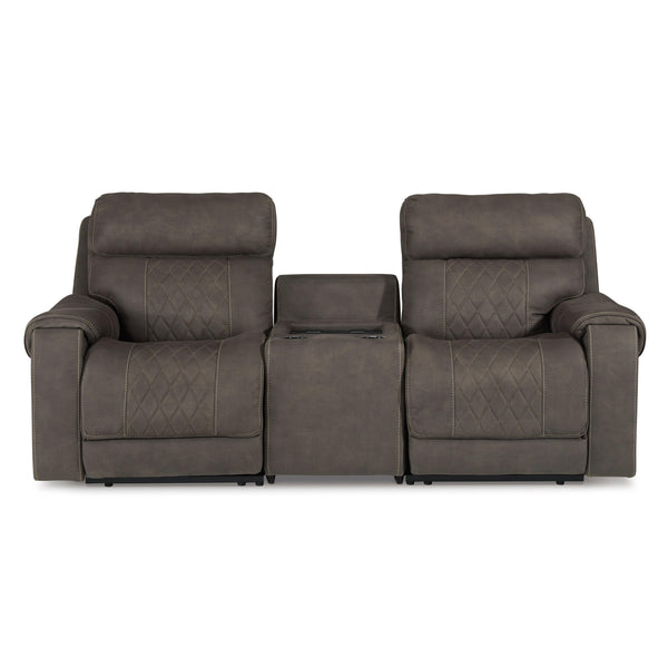 Signature Design by Ashley Hoopster Power Reclining Leather Look Loveseat 2370358/2370360/2370362 IMAGE 1