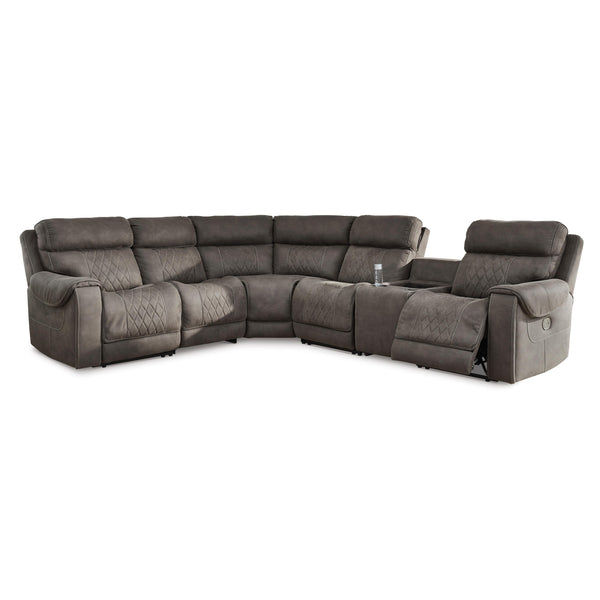 Signature Design by Ashley Hoopster Power Reclining Leather Look 6 pc Sectional 2370358/2370346/2370377/2370331/2370360/2370362 IMAGE 1