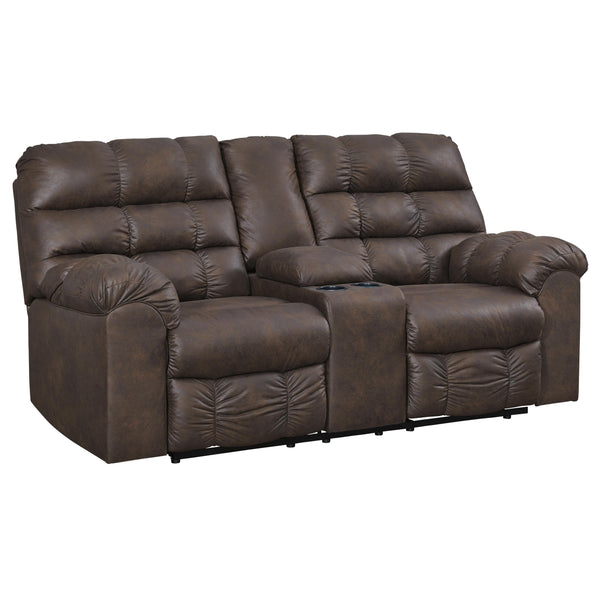 Signature Design by Ashley Derwin Reclining Leather Look Loveseat 2840194 IMAGE 1