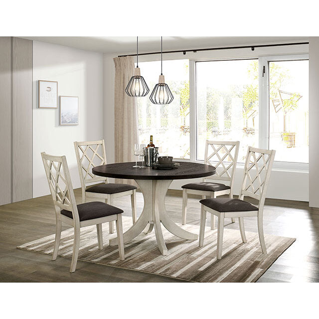 Furniture of America Round Haleigh Dining Table CM3491RT-TABLE IMAGE 2