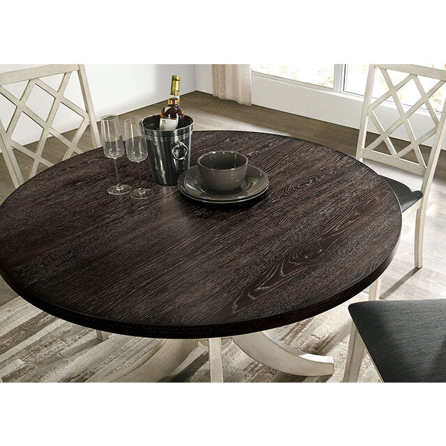 Furniture of America Round Haleigh Dining Table CM3491RT-TABLE IMAGE 3