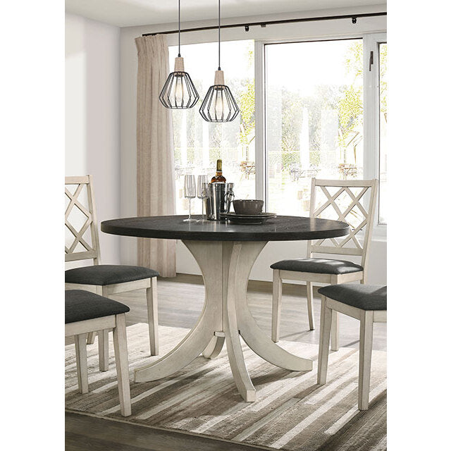 Furniture of America Round Haleigh Dining Table CM3491RT-TABLE IMAGE 4