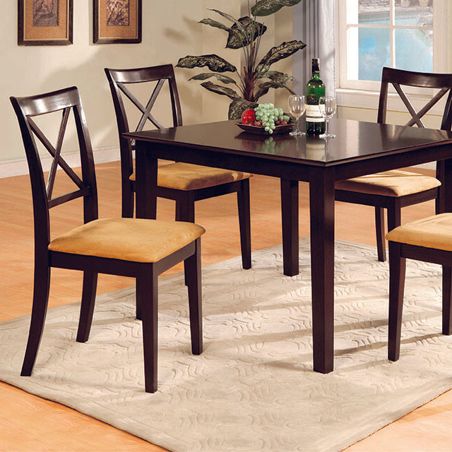 Furniture of America Square Melbourne Dining Table CM3838DK-T IMAGE 1