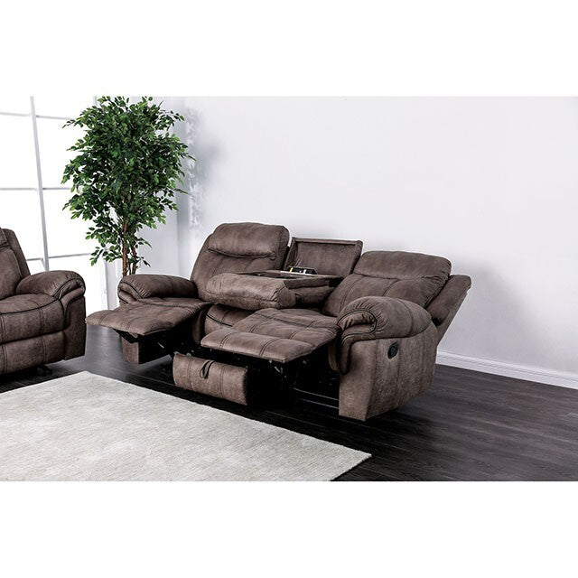 Furniture of America Celia Reclining Leather Look Loveseat CM6583-LV IMAGE 2