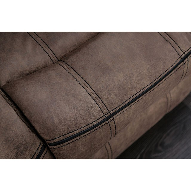 Furniture of America Celia Reclining Leather Look Loveseat CM6583-LV IMAGE 3