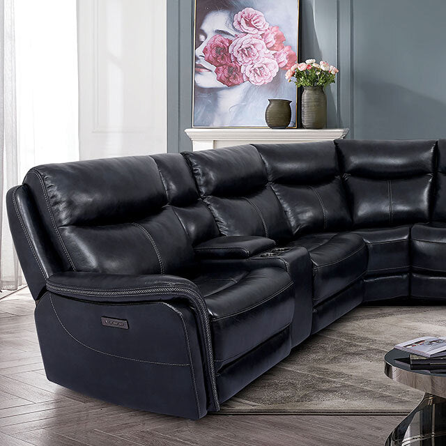 Furniture of America Braylee Power Reclining Leather Sectional CM9904-SECT IMAGE 1