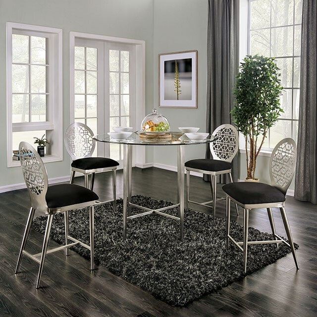 Furniture of America Round Abner Counter Height Dining Table FOA3743PT-TABLE IMAGE 1