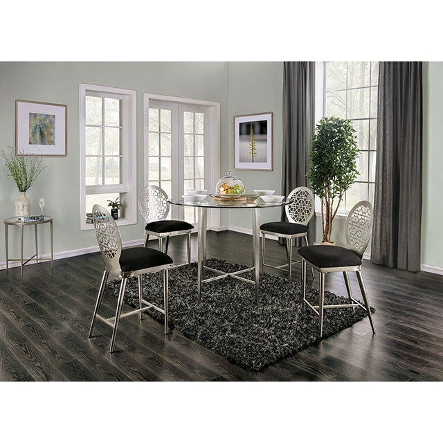 Furniture of America Round Abner Counter Height Dining Table FOA3743PT-TABLE IMAGE 2