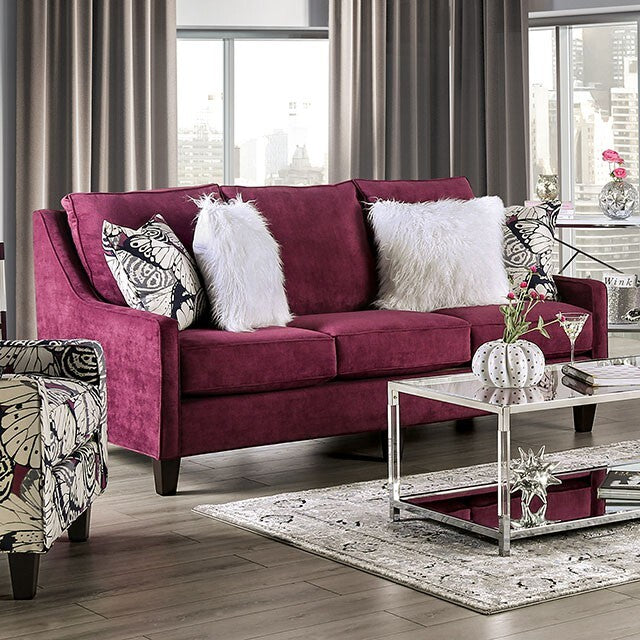 Furniture of America Jillian Stationary Fabric Sofa SM8016-SF IMAGE 1