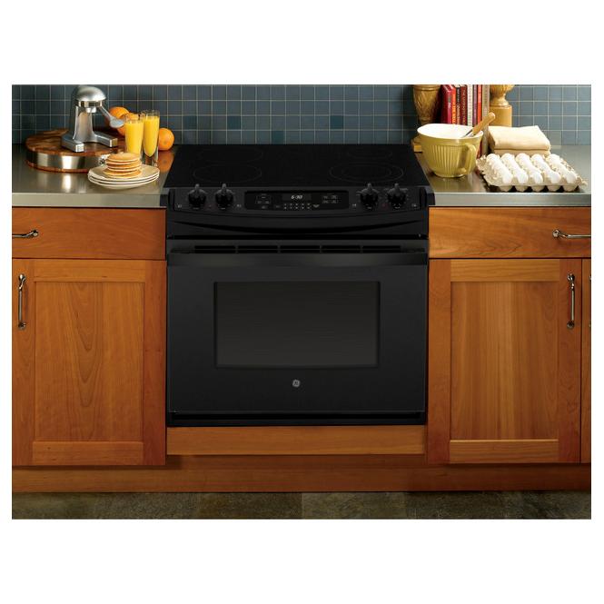 GE 30-inch, Drop-In Electric Range with Ceramic Glass Cooktop JD630DTBB IMAGE 4
