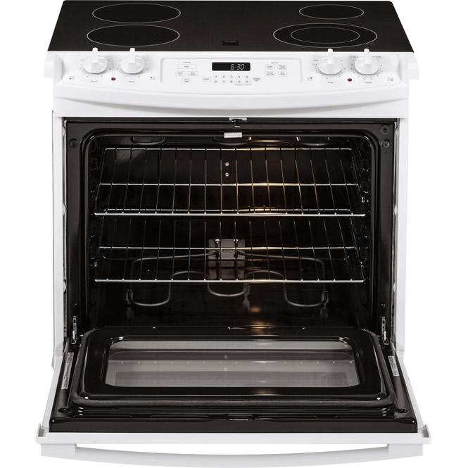GE 30-inch, Drop-In Electric Range with Ceramic Glass Cooktop JD630DTWW IMAGE 2