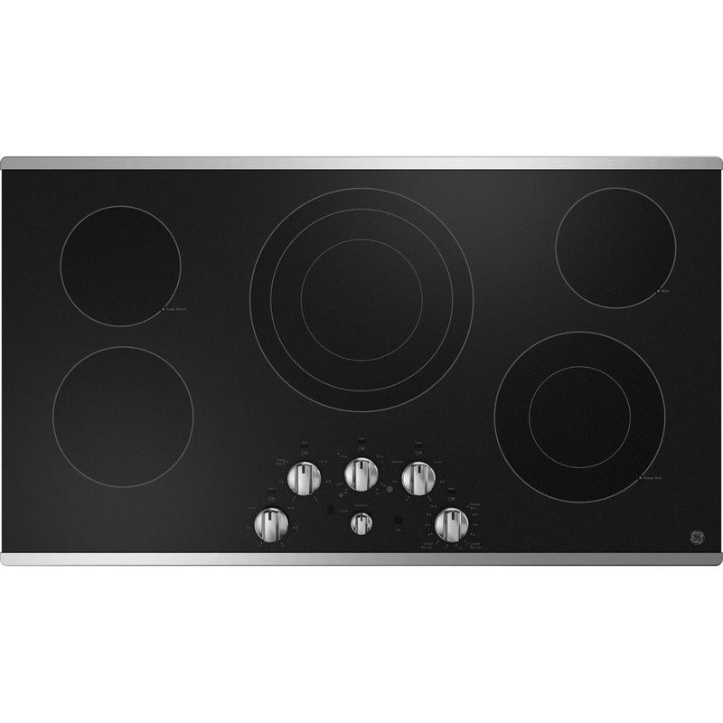 GE 36-inch Built-in Electric Cooktop JEP5036STSS IMAGE 2