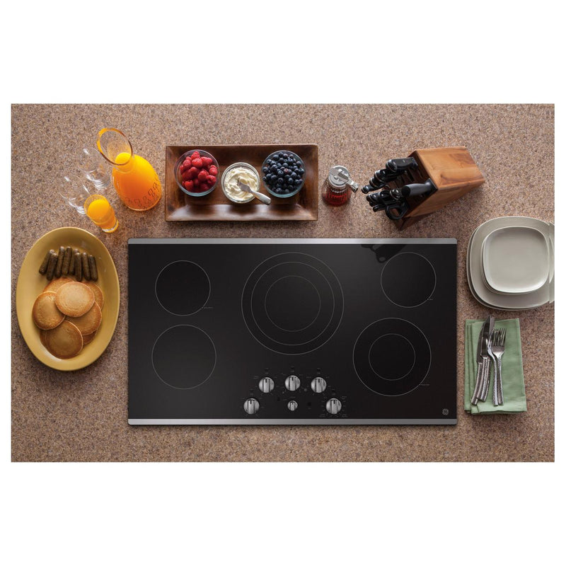 GE 36-inch Built-in Electric Cooktop JEP5036STSS IMAGE 7