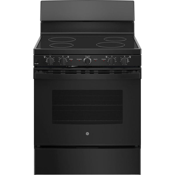 GE 30-inch Freestanding Electric Range with Radiant Smooth Cooktop JB480DTBB IMAGE 1