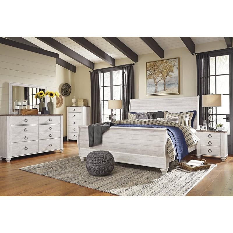 Signature Design by Ashley Willowton B267B33 6 pc King Sleigh Bedroom Set IMAGE 1